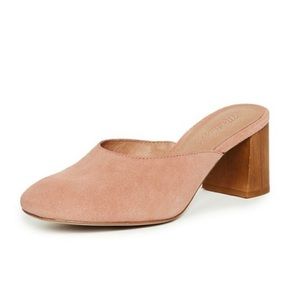 Madewell Suede Leather Tabitha Coral Mules 9